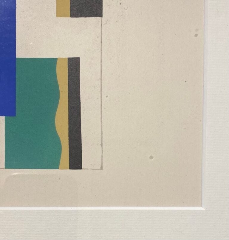 Fernand LÉGER (1881-1955) - Composition cubiste, 1928 - Pochoir en couleurs sur…