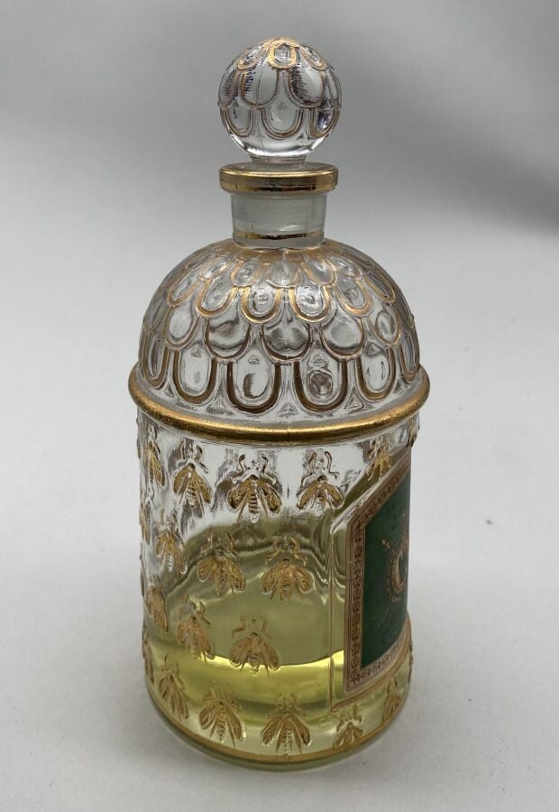 GUERLAIN,"Eau impériale", eau de Cologne, 1 flacon abeilles, en verre blanc, dé…