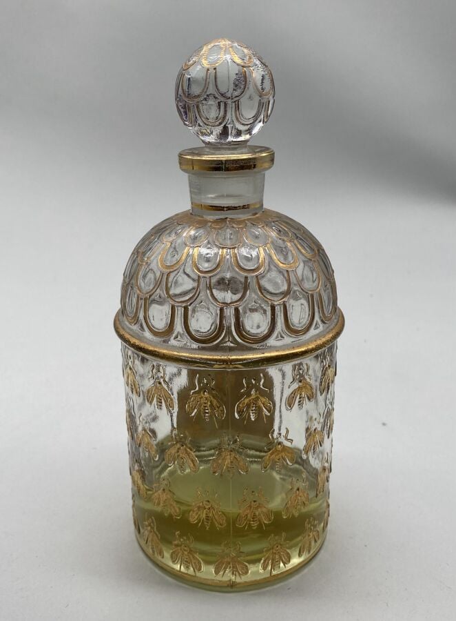 GUERLAIN,"Eau impériale", eau de Cologne, 1 flacon abeilles, en verre blanc, dé…