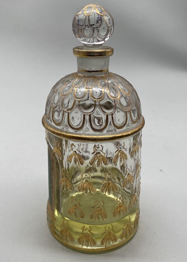 GUERLAIN,"Eau impériale", eau de Cologne, 1 flacon abeilles, en verre blanc, dé…