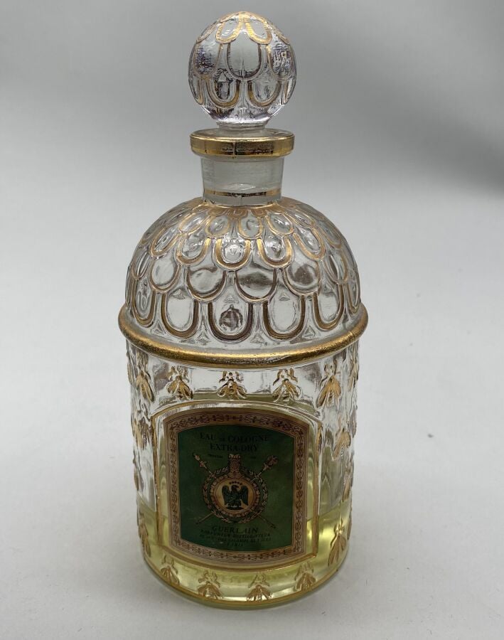 GUERLAIN,"Eau impériale", eau de Cologne, 1 flacon abeilles, en verre blanc, dé…