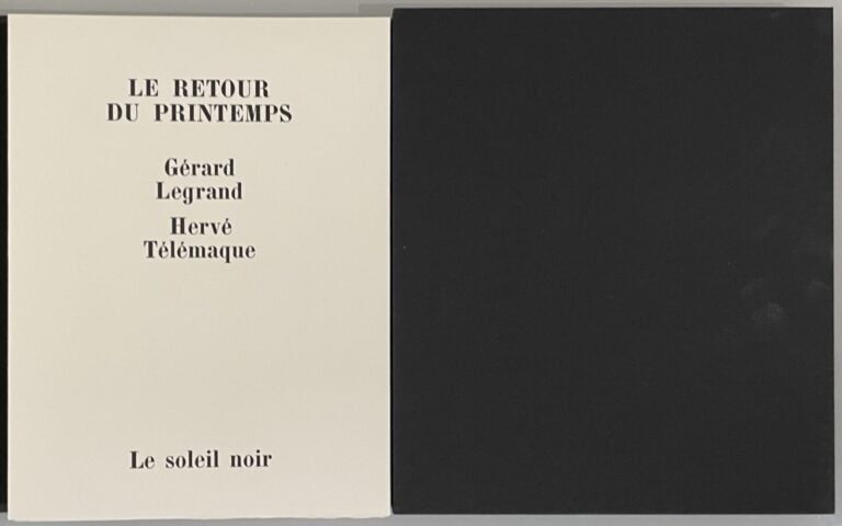 HERVÉ TÉLÉMAQUE - Gérard Legrand, Le retour du printemps, Soleil Noir, Paris, 1…