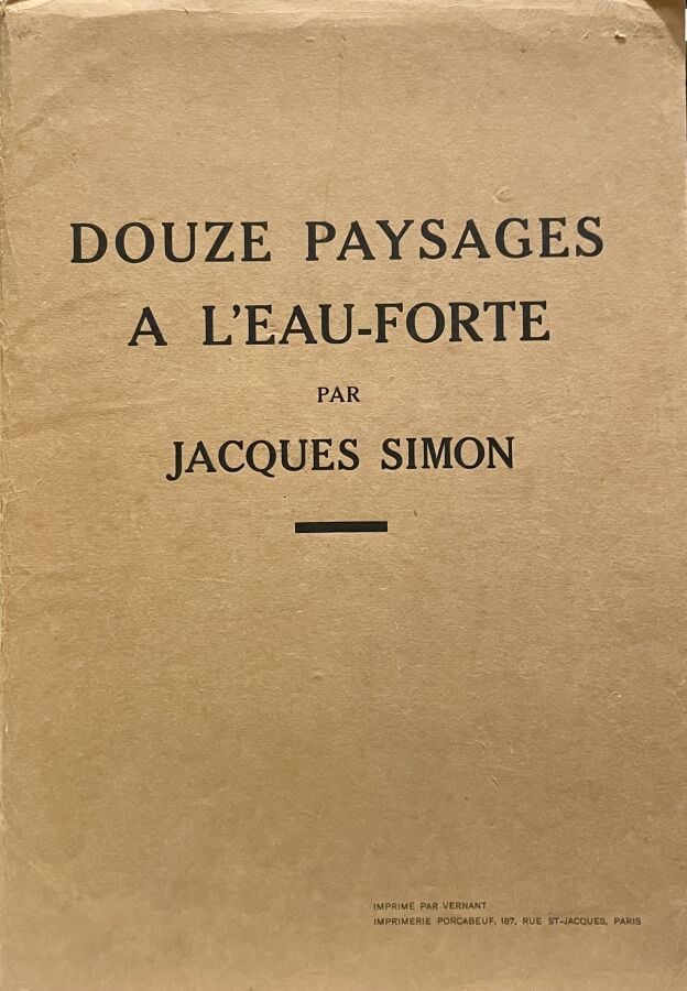 Jacques SIMON (1875-1965) - Douze paysages à l'eau- forte - Ensemble de 12 eaux…