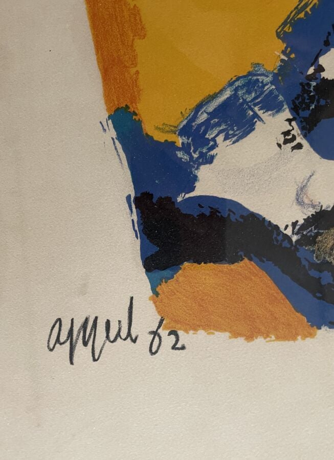 Karel APPEL - Toi et moi, 1962 - Lithographie sur papier, signée en datée dans…