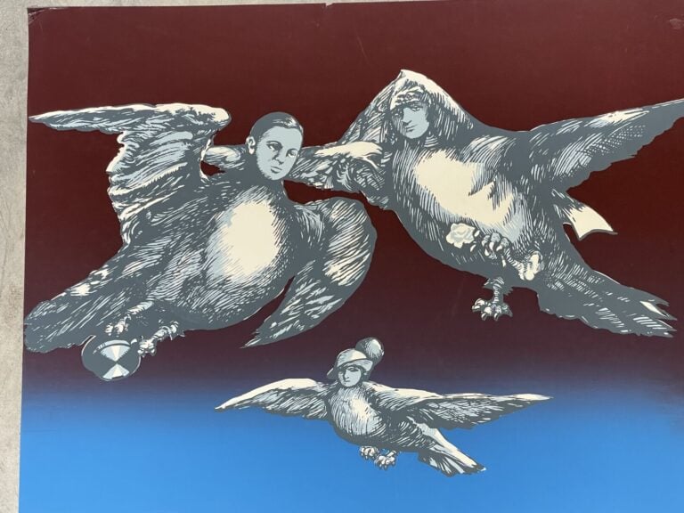 LATIL - "Oh mamie bird" - Ensemble de 5 lithographies, signées en bas à droite…