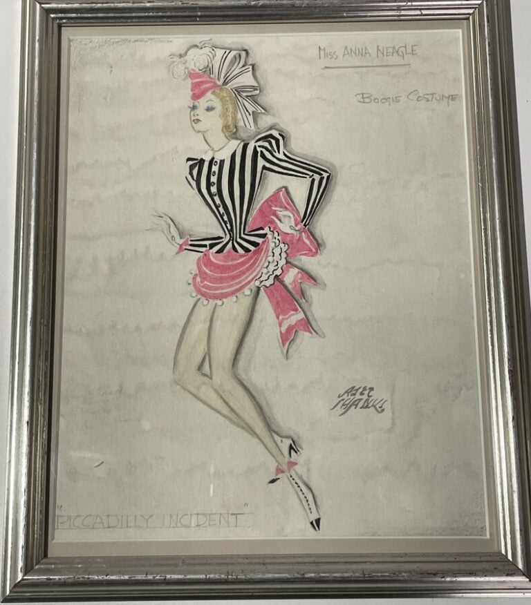 Lot de 13 pièces encadrées diverses dont : - Alec SHANKS "Miss Anna Neagle", di…
