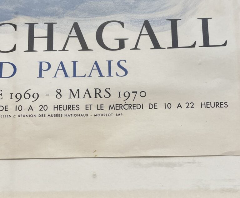 Marc CHAGALL (1887-1985) - Grand Palais, 1970 - - Affiche lithographique pour l…