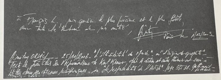ORLAC Dimitry (né en 1956) - L'Instabilité du monde ou l'origine graphique, 200…