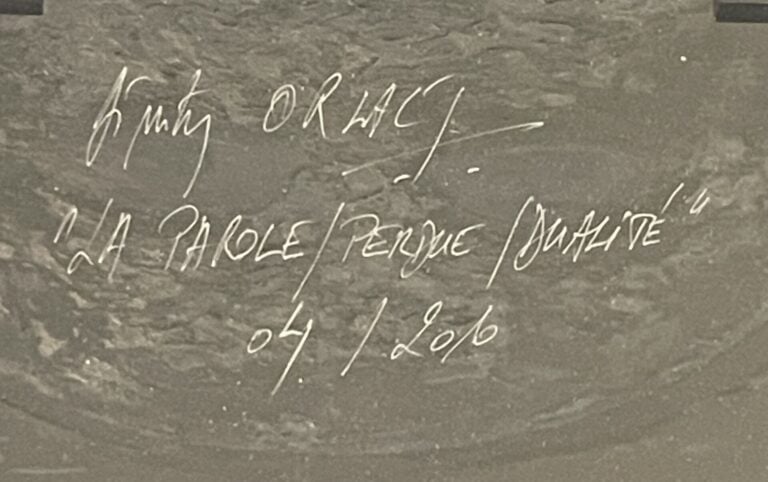 ORLAC Dimitry (Né en 1956) - La parole perdue, 2010 - Tableau éclaté jaune et n…