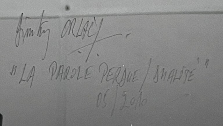 ORLAC Dimitry (né en 1956) - La parole perdue, 2010 - Tableau éclaté rouge et n…