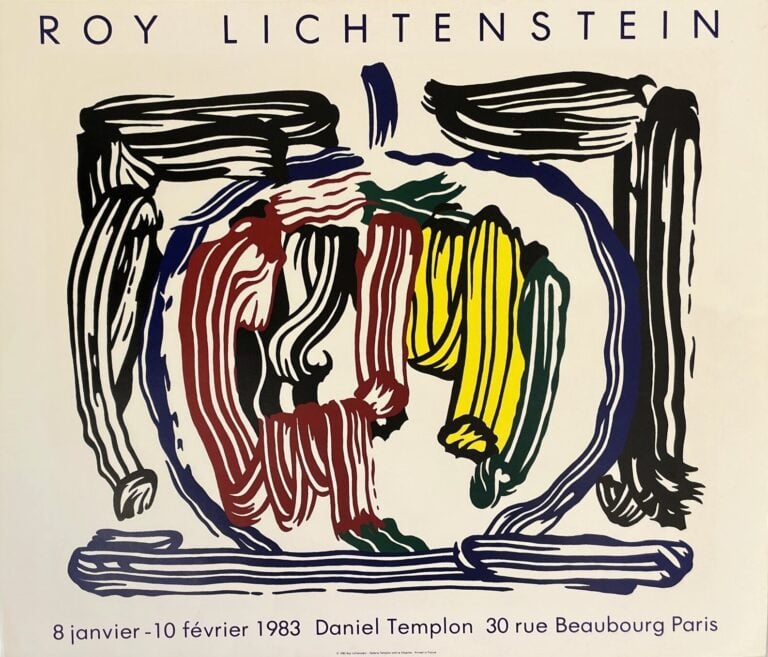 Roy LICHTENSTEIN (1923-1997) d'après - - Brushstroke Still Live with Apple (Pre…