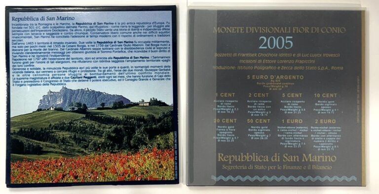Saint-Marin - Euros - Lot de deux coffrets BU Saint Marin 2004 et 2005 - État :…