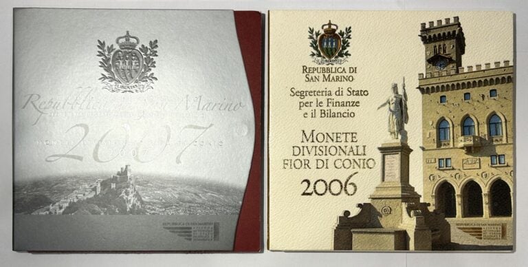Saint-Marin - Euros - Lot de deux coffrets BU Saint Marin 2006 et 2007 - État :…