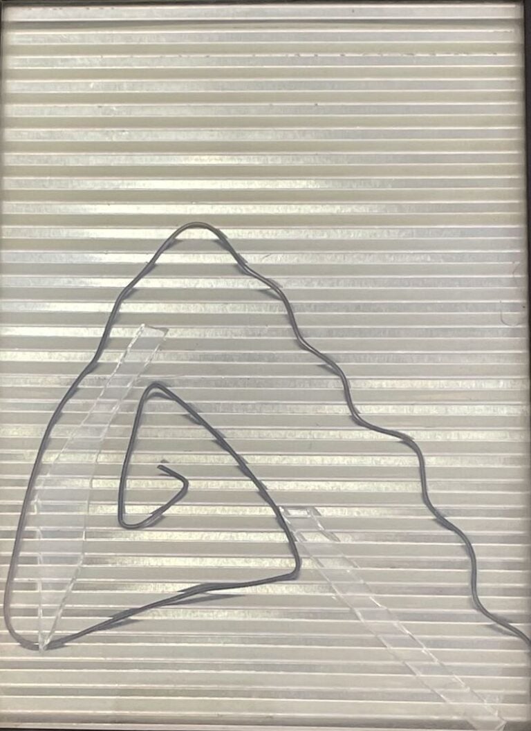 SALICETI Alex - Trinité, 1989 - Technique mixte fer, grillage, verre sur tôle -…