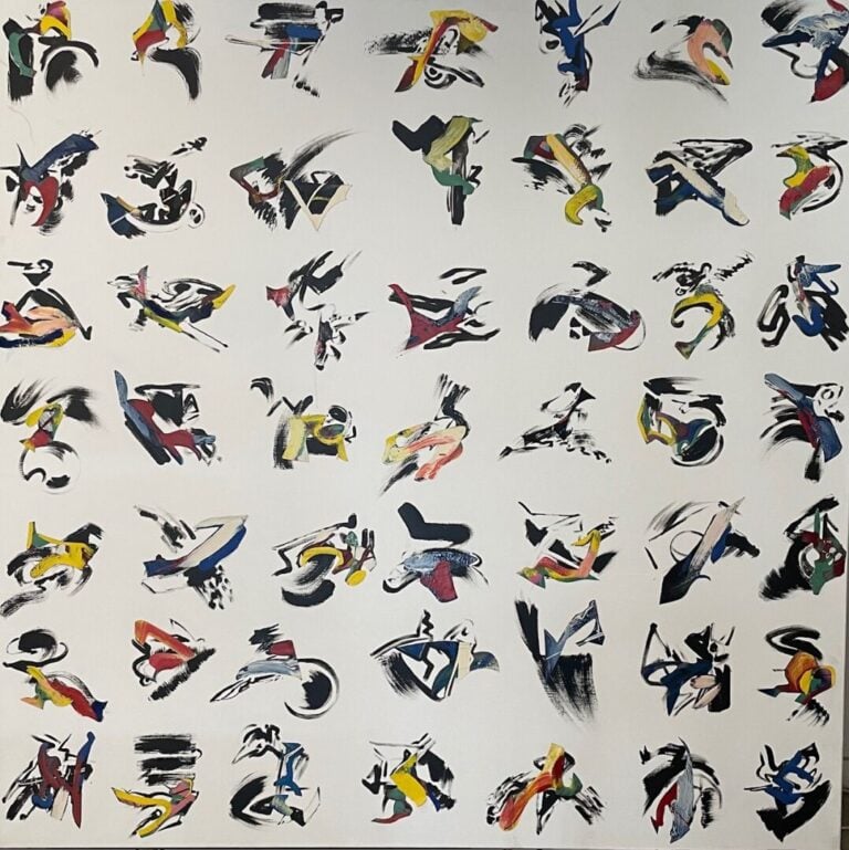 SIVALAX Souki (né en 1949) - Black Target n°1, 1988 - Acrylique et collage sur…