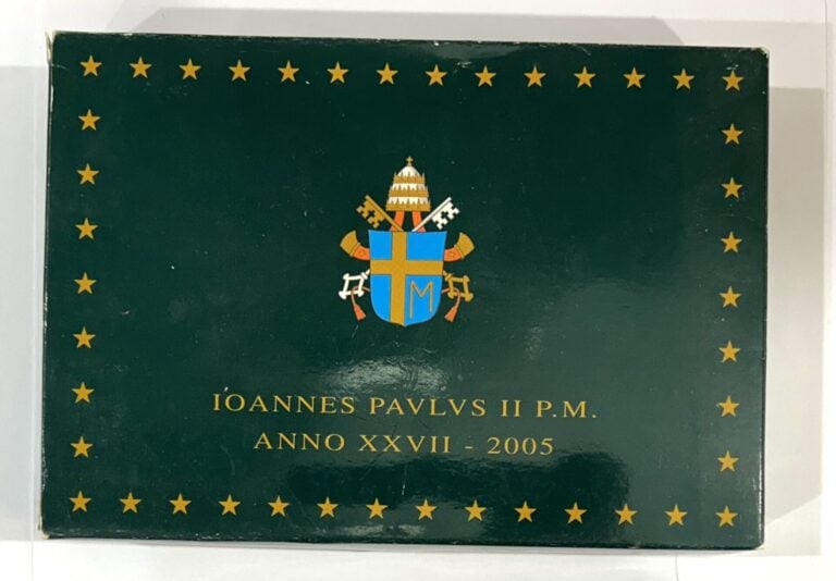 Vatican - Euros - Coffret BE 2005, Jean Paul II avec médaille centrale - Etat :…
