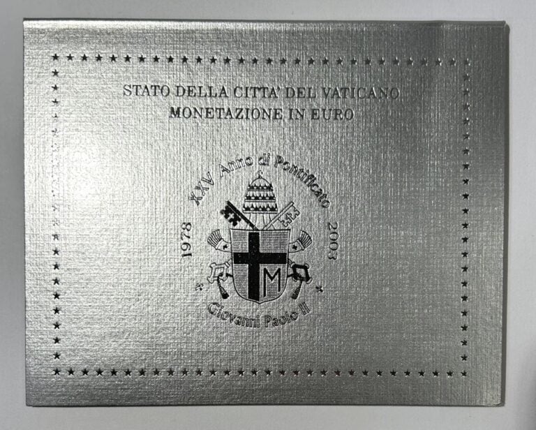 Vatican - Euros - Coffret BU de 1 centime à 2 Euros 2003, Jean Paul II - Etat :…