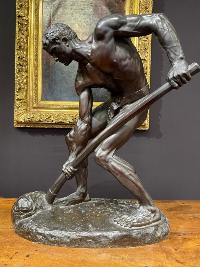 Alfred BOUCHER (1850-1934) - Le Terrassier - Épreuve en bronze à patine brune -…