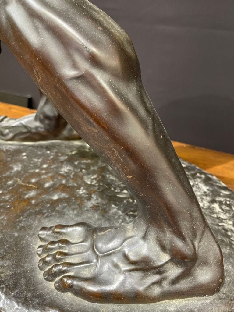 Alfred BOUCHER (1850-1934) - Le Terrassier - Épreuve en bronze à patine brune -…