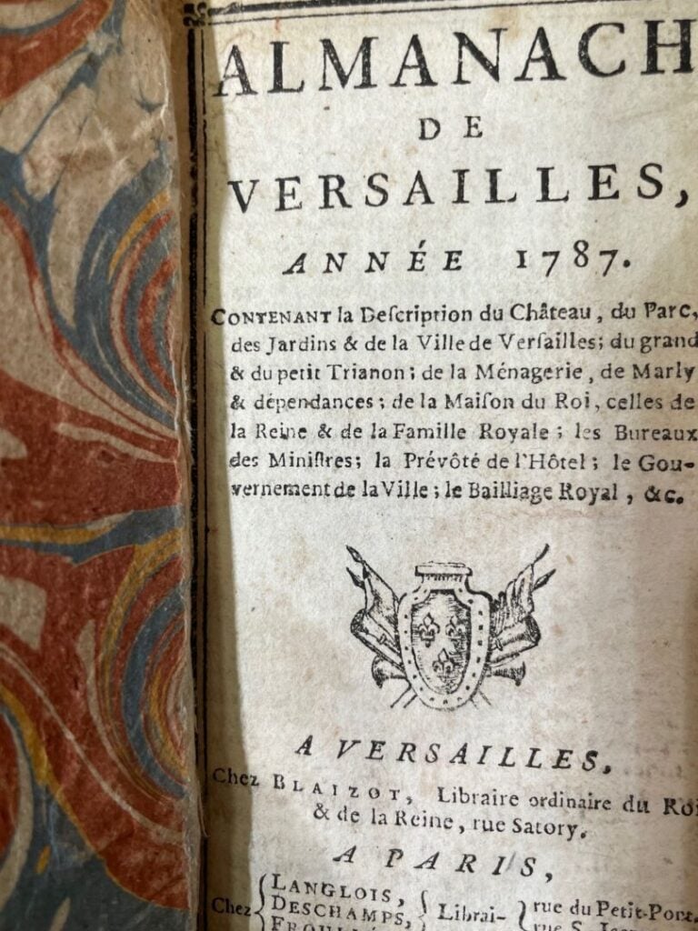 Almanach de Versailles, Année 1777, contenant la description de la ville et du…