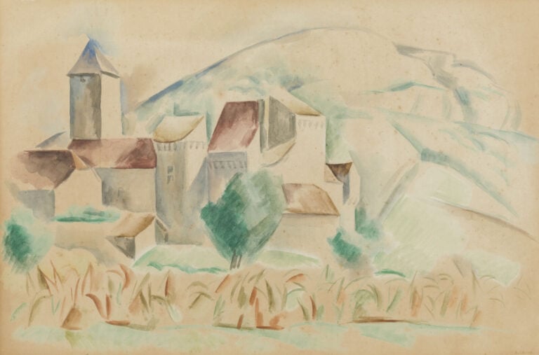 ANDRÉ LHOTE (1885-1962) - Paysage de Mirmande - Aquarelle sur papier, signée en…