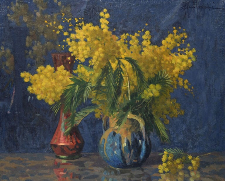 Attilio GUFFANTI (1875-1943) - Bouquet de mimosas - Huile sur toile - Signée en…