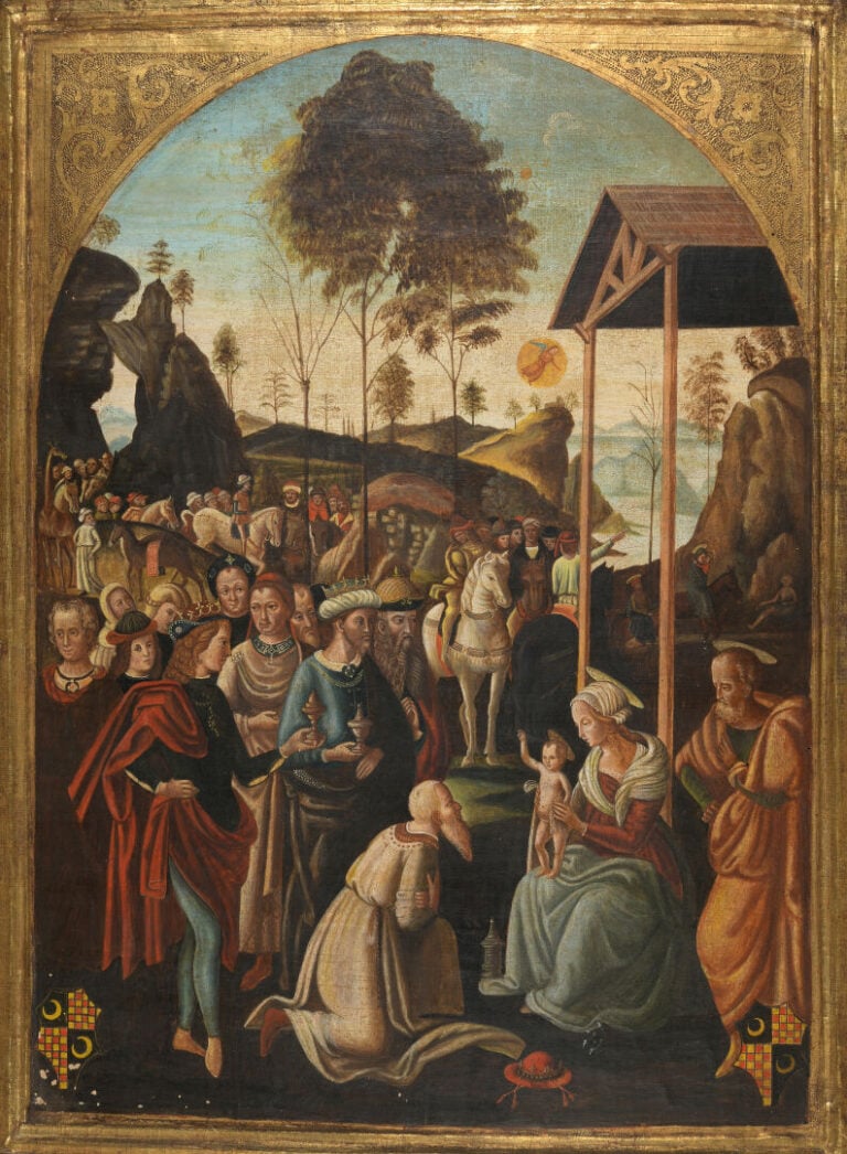 Attribué à ASPERTTINI - L'adoration des Rois Mages - Huile sur bois - 73.5 x 54…