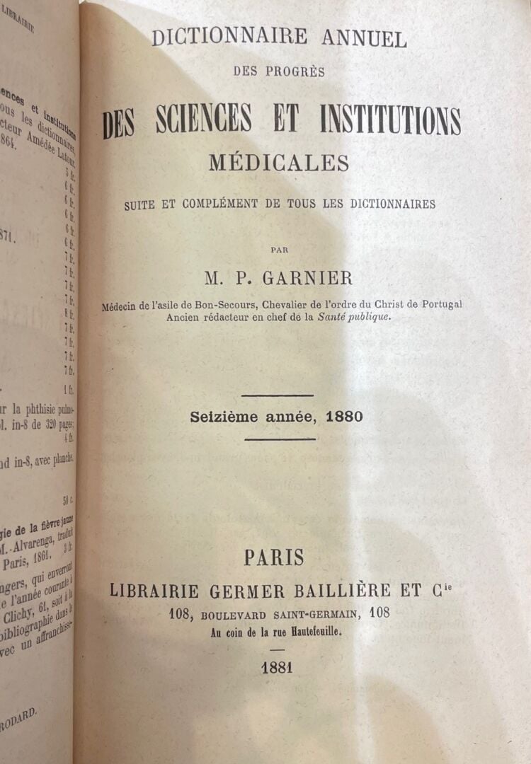 GILLETTE (P.) : - Chirurgie journalière des Hôpitaux de Paris. Répertoire de th…
