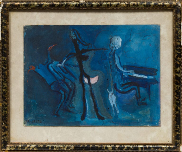 Jean DEL DEVEZ (1909-1983) - Composition aux personnages, 1974-1975 - Huile et…