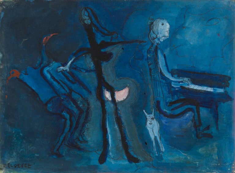 Jean DEL DEVEZ (1909-1983) - Composition aux personnages, 1974-1975 - Huile et…