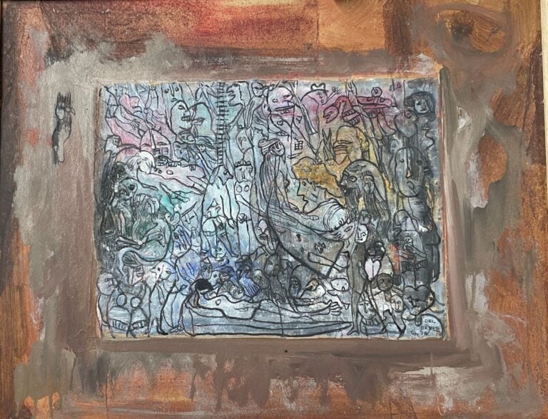 Jean DEL DEVEZ (1909-1983) - Composition aux personnages, 1974-1975 - Huile et…