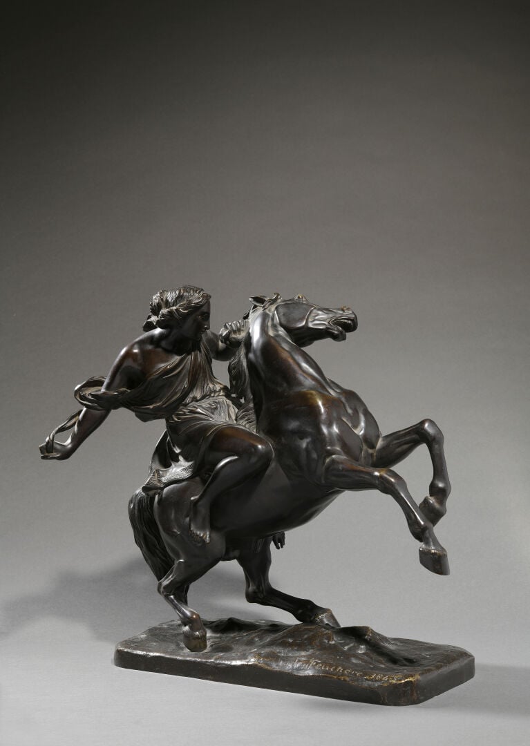 Jean-Jacques FEUCHERE (1807-1852), d'après - Amazone - Epreuve en bronze à pati…