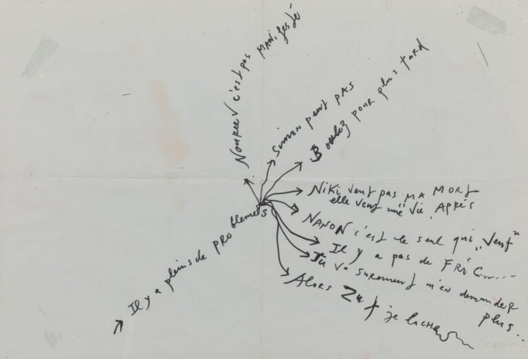 JEAN TINGUELY (1925-1991) - Composition - Encre et feutre sur offset, traces de…