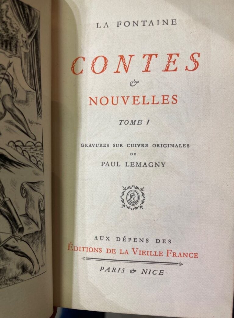 LA FONTAINE : - Fables. Tomes I, II et III. Gravures sur cuivre de Lucien Bouch…