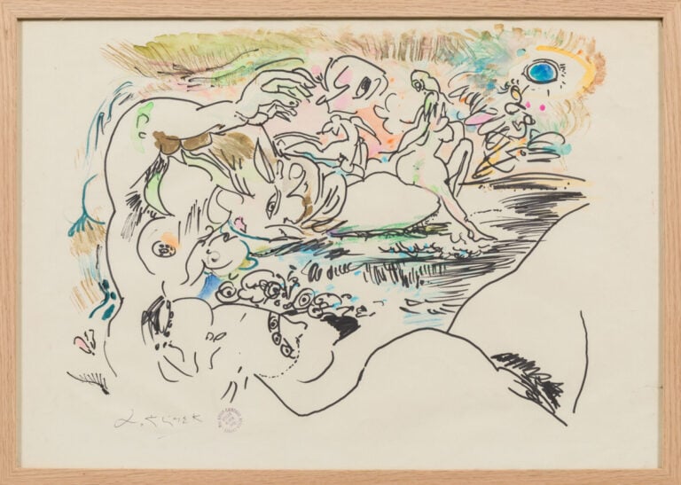 LUDWIG (LUDWIK) KLIMEK (1912-1992) - Baigneuses - Technique mixte sur papier, s…