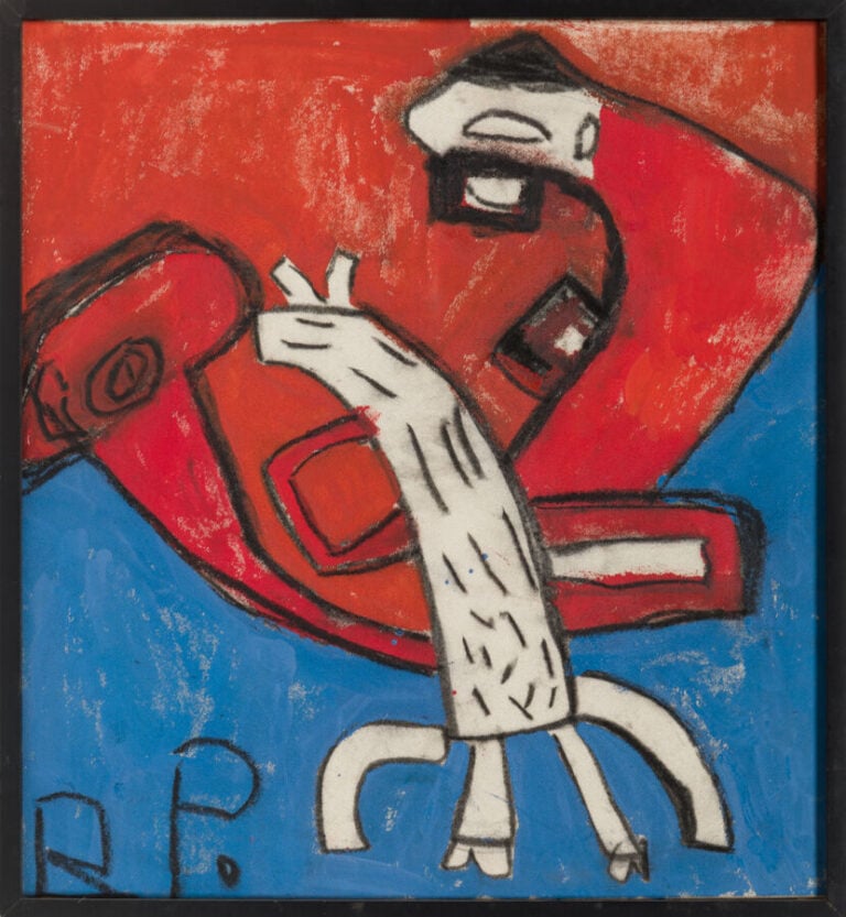 Patrick BALIVET (XXéme siècle) - Chien qui pisse, 1994. - Huile sur toile, mono…