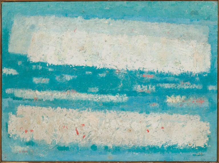 SEUND JA RHEE (1918-2009) - Composition c. 1958-1960 - Huile sur toile signée e…