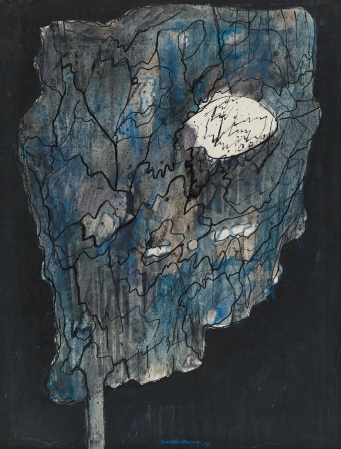 SLAVKO KOPAČ (1913-1995) - Arbre IV, 1967 (CR130) - Peinture vinylique et techn…