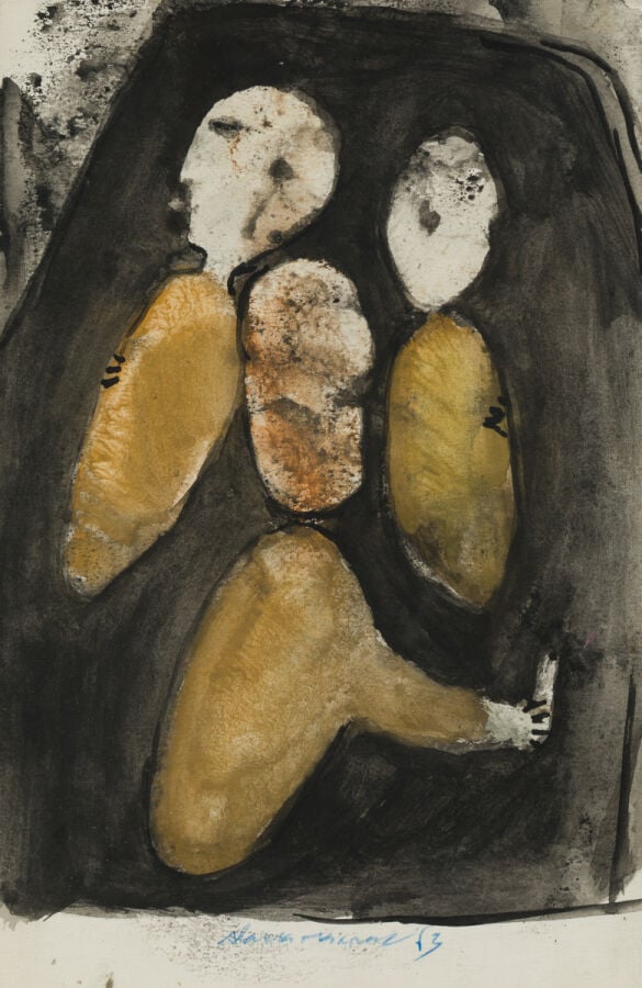 SLAVKO KOPAČ (1913-1995) - Composition aux personnages, 1963 (CR245) - Gouache…