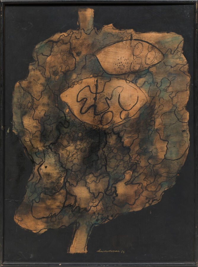 SLAVKO KOPAČ (1913-1995) - L'arbre 2. 1967. (CR 157) - Peinture vinylique et te…
