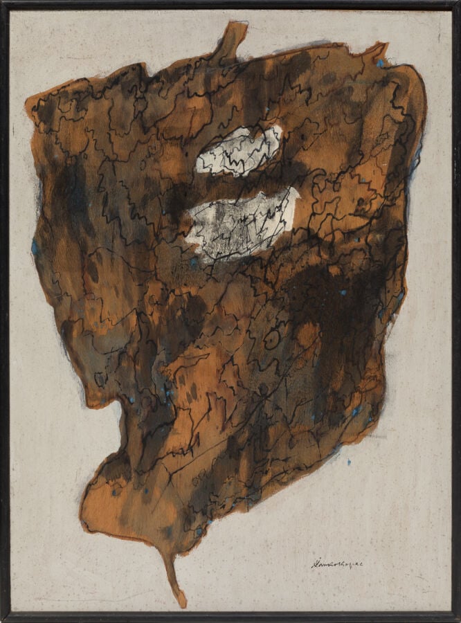 SLAVKO KOPAČ (1913-1995) - L'arbre III ,1967 (CR138) - Peinture vinylique et te…