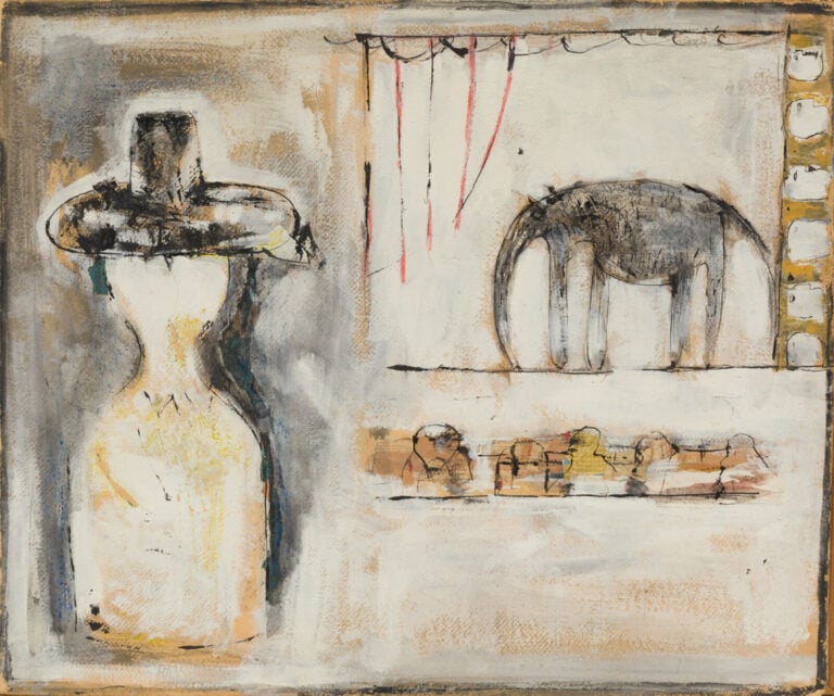 SLAVKO KOPAČ (1913-1995) - La loge, 1949, - Huile, encre et technique mixte sur…