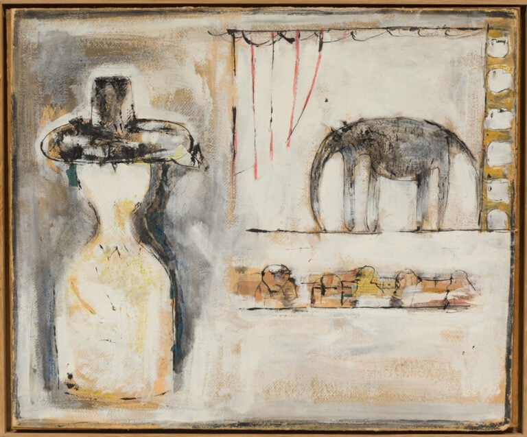 SLAVKO KOPAČ (1913-1995) - La loge, 1949, - Huile, encre et technique mixte sur…