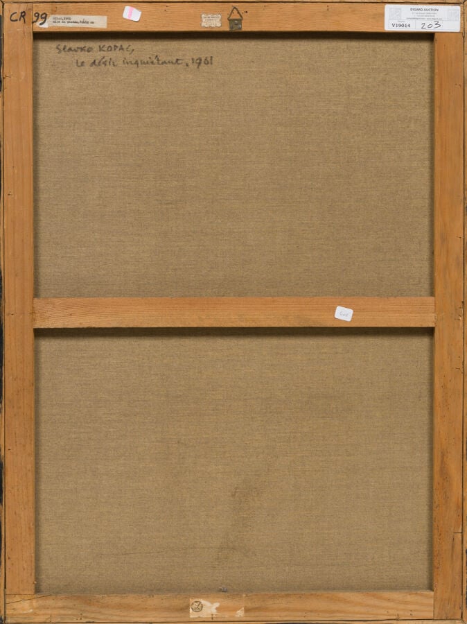 SLAVKO KOPAČ (1913-1995) - Le désir inquiétant (La peur). 1961. - Huile sur toi…