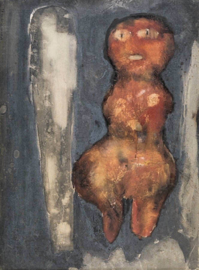 SLAVKO KOPAČ (1913-1995) - Le désir inquiétant (La peur). 1961. - Huile sur toi…