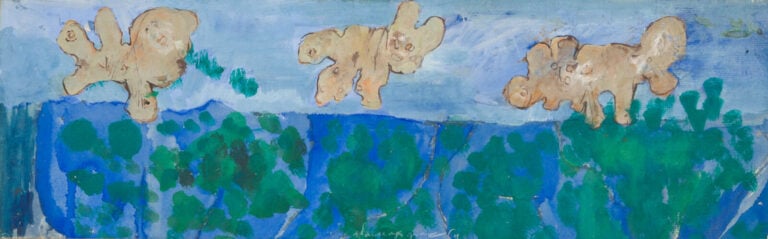 SLAVKO KOPAČ (1913-1995) - Migration 1964 (CR 51) - Gouache sur papier marouflé…