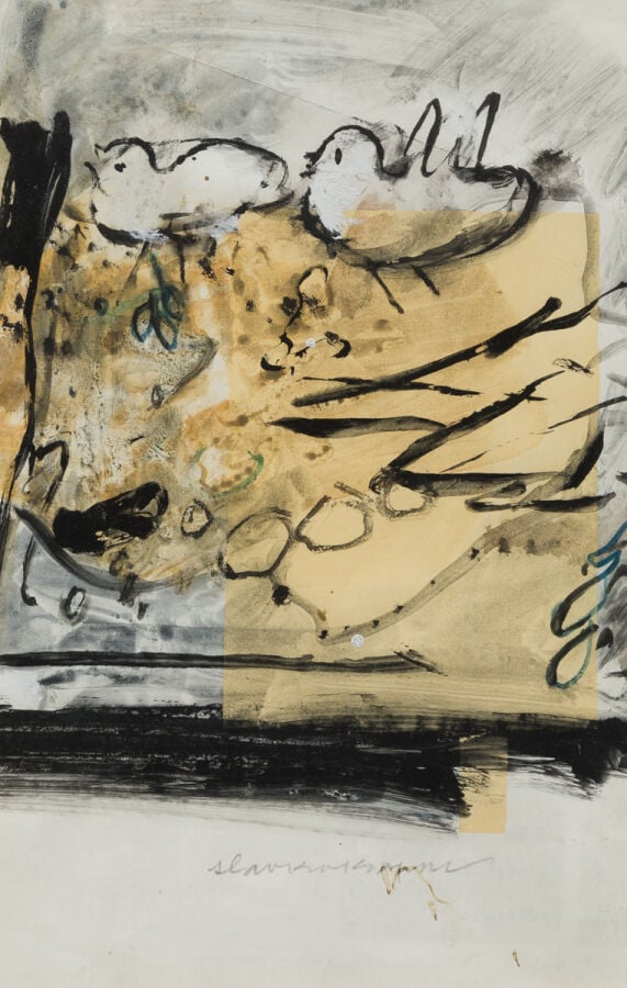 SLAVKO KOPAČ (1913-1995) - Oiseaux 1953-54 (CR303) - Gouache sur papier, signé…