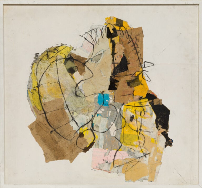 SLAVKO KOPAČ (1913-1995) - Personnages masqués,1987. (CR 158) - Collage et tech…