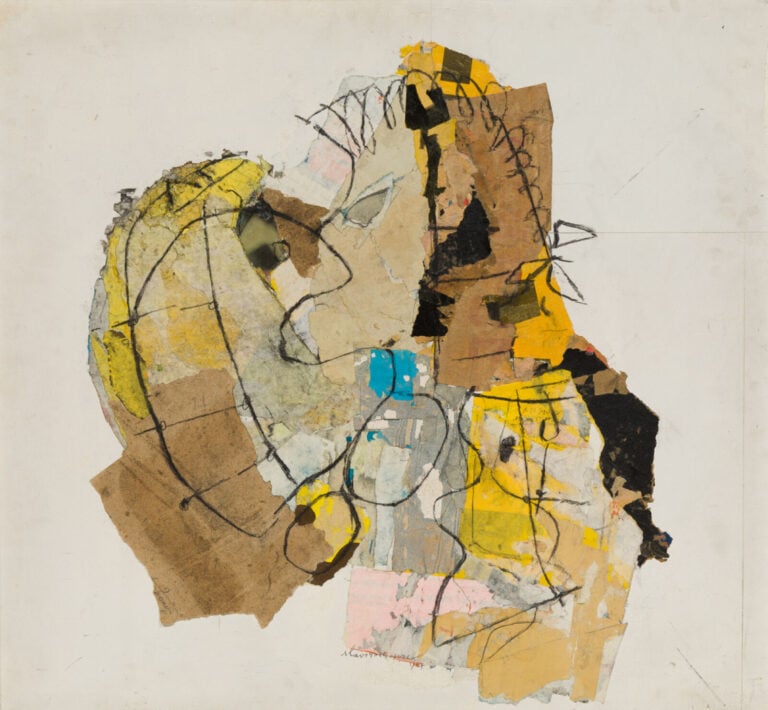 SLAVKO KOPAČ (1913-1995) - Personnages masqués,1987. (CR 158) - Collage et tech…