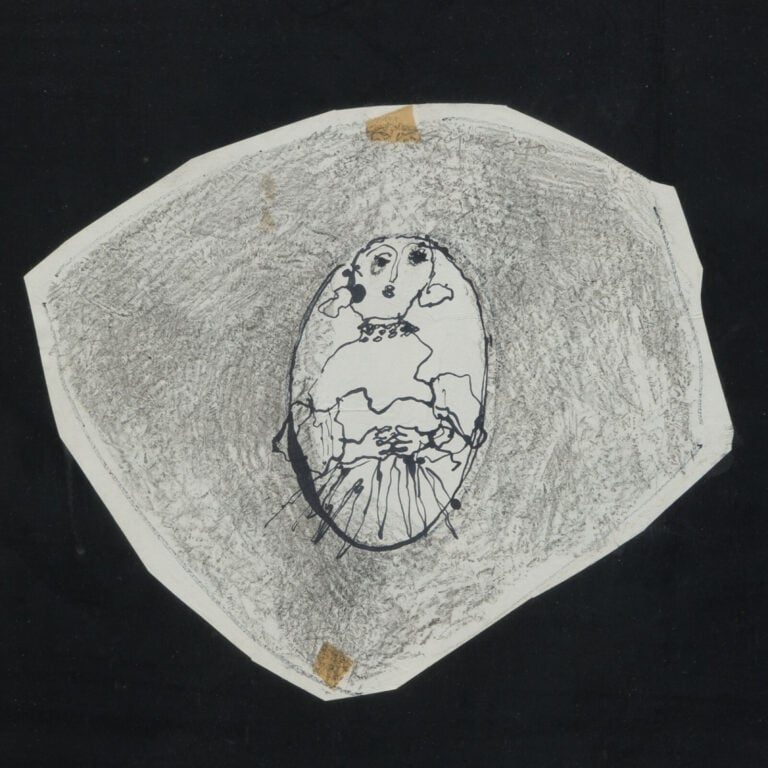 SLAVKO KOPAČ (1913-1995) - Tête de femme en médaillon (CR211) - Encre et mine d…